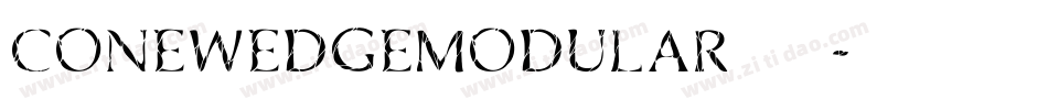 ConeWedgeModular生成器字体转换