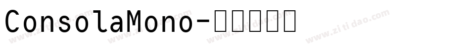 ConsolaMono字体转换