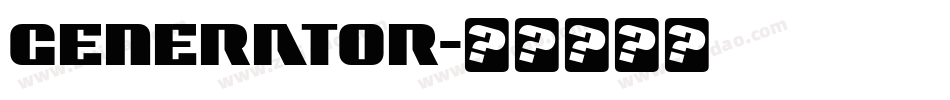 Generator字体转换