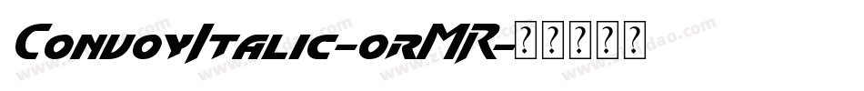 ConvoyItalic-0rMR字体转换