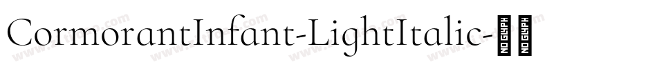 CormorantInfant-LightItalic字体转换