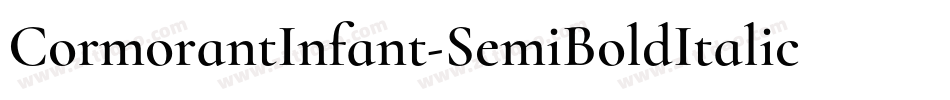 CormorantInfant-SemiBoldItalic字体转换