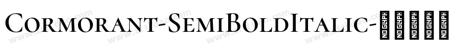 Cormorant-SemiBoldItalic字体转换