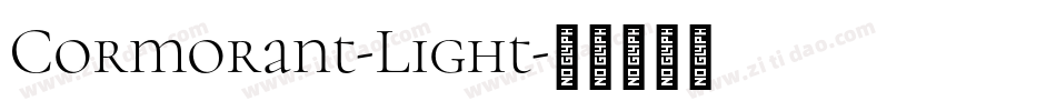 Cormorant-Light字体转换