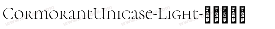 CormorantUnicase-Light字体转换