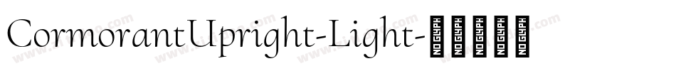 CormorantUpright-Light字体转换