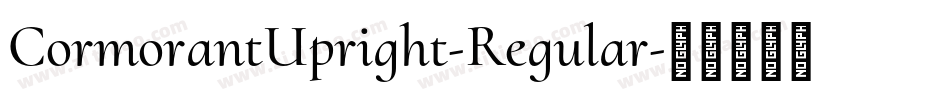CormorantUpright-Regular字体转换