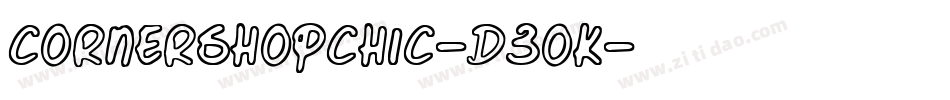 CornerShopChic-d3OK字体转换