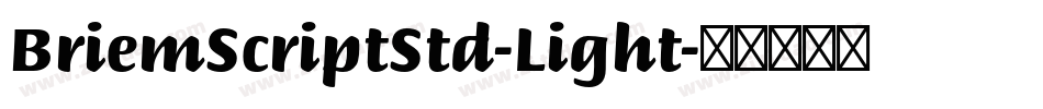 BriemScriptStd-Light字体转换