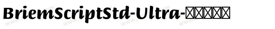 BriemScriptStd-Ultra字体转换