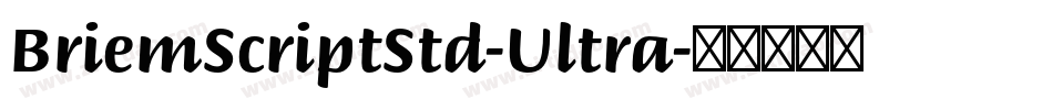 BriemScriptStd-Ultra字体转换