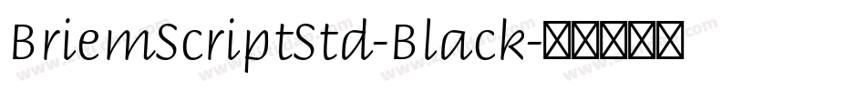 BriemScriptStd-Black字体转换