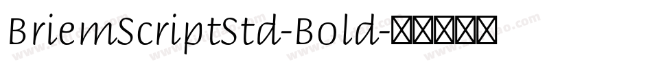 BriemScriptStd-Bold字体转换