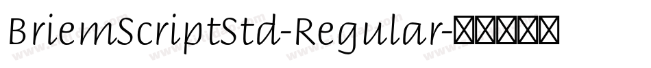 BriemScriptStd-Regular字体转换
