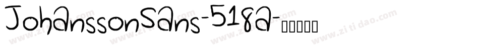 JohanssonSans-518a字体转换