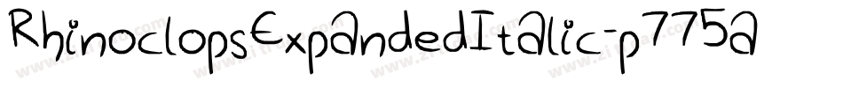 RhinoclopsExpandedItalic-p775a字体转换
