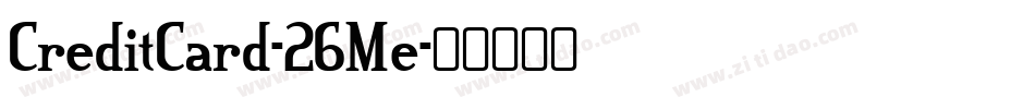 CreditCard-26Me字体转换