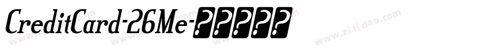 CreditCard-26Me字体转换