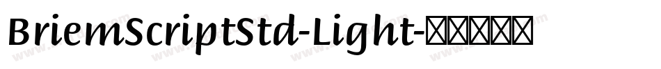 BriemScriptStd-Light字体转换