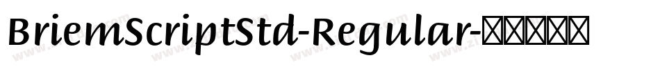 BriemScriptStd-Regular字体转换