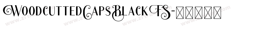 WoodcuttedCapsBlackFS字体转换