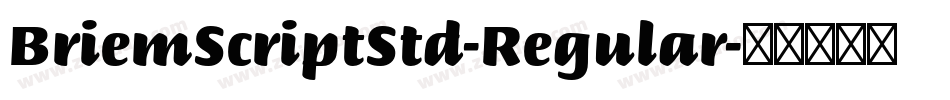 BriemScriptStd-Regular字体转换