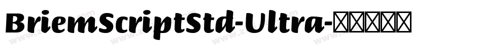 BriemScriptStd-Ultra字体转换