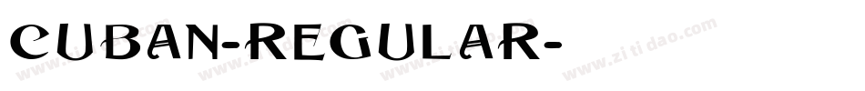 Cuban-Regular字体转换