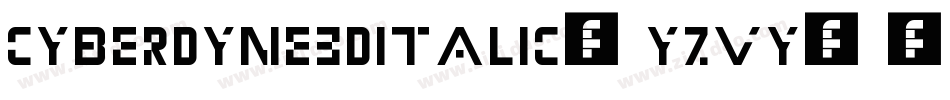 Cyberdyne3DItalic-yzVY字体转换