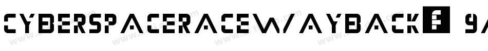 CyberspaceRacewayBack-9arj字体转换