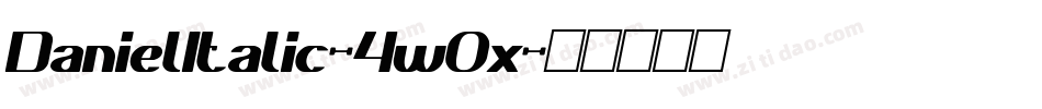 DanielItalic-4w0x字体转换