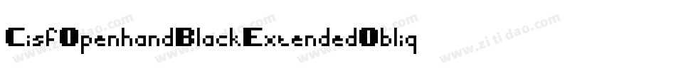 CisfOpenhandBlackExtendedOblique-1qDg字体转换