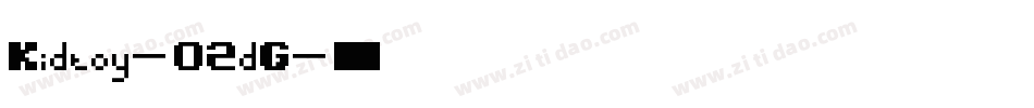 Kidtoy-02dG字体转换