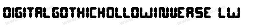 DigitalGothicHollowInverse-lW65字体转换