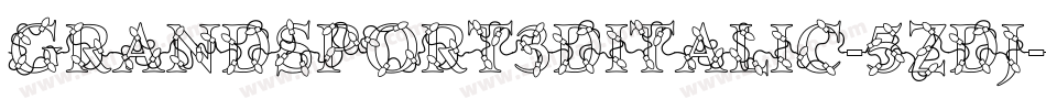 GrandSport3DItalic-5ZDj字体转换