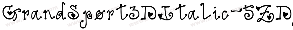 GrandSport3DItalic-5ZDj字体转换