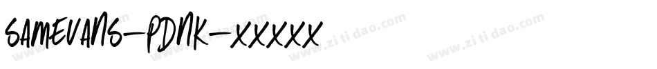 Samevans-pDnK字体转换