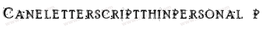 Caneletterscriptthinpersonal-pDzR字体转换