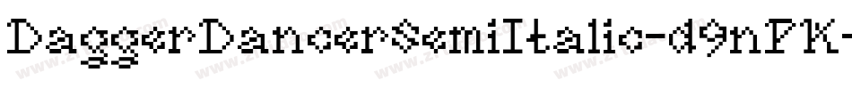 DaggerDancerSemiItalic-d9nPK字体转换