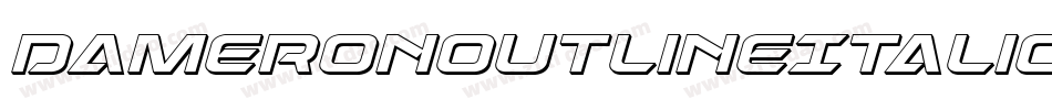 DameronOutlineItalic-Kmny字体转换