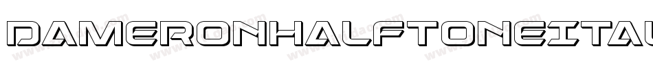 DameronHalftoneItalic-R4MA字体转换