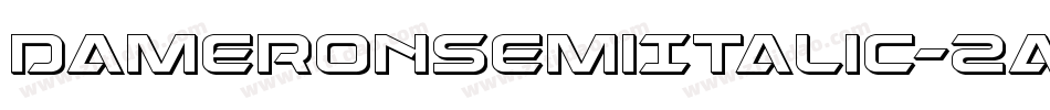 DameronSemiItalic-2aRd字体转换