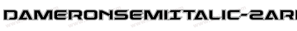 DameronSemiItalic-2aRd字体转换