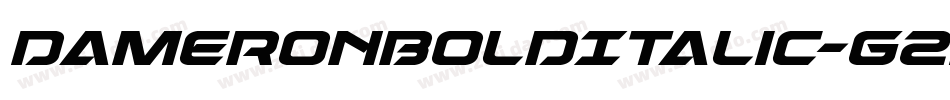 DameronBoldItalic-G2zG字体转换