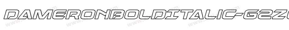 DameronBoldItalic-G2zG字体转换