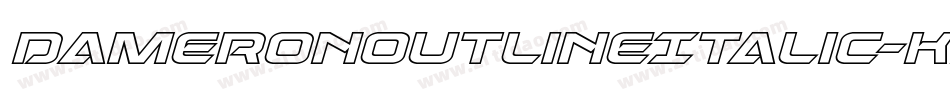DameronOutlineItalic-Kmny字体转换
