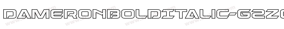 DameronBoldItalic-G2zG字体转换