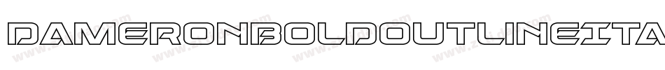 DameronBoldOutlineItalic-zzV3字体转换