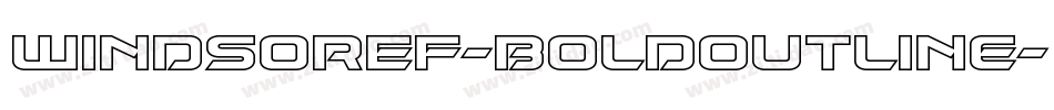 WindsorEF-BoldOutline字体转换