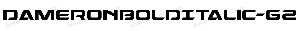 DameronBoldItalic-G2zG字体转换